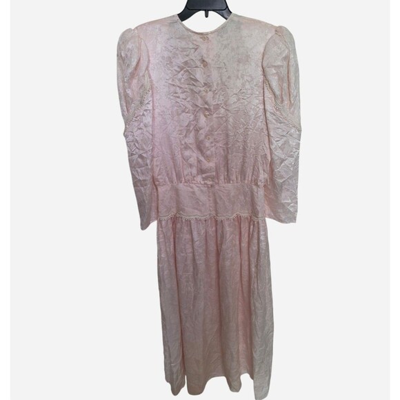 VINTAGE Scott McClintock Light Pink Floral Jacquard Formal Dress – US Size 12 - Picture 3 of 6